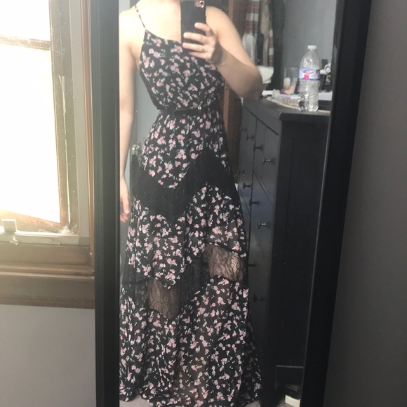 NWT Black Floral Maxi Dress - Picture 8 of 8